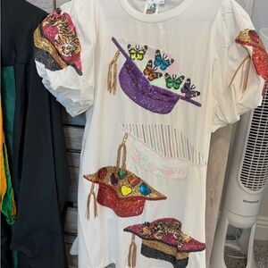 Queen of sparkles graduation cap dress